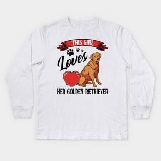 Golden Retriever Kids Long Sleeve T-Shirt